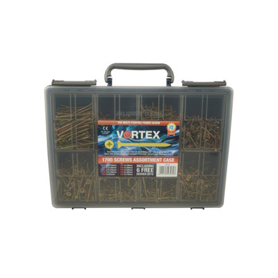 Vortex High-Performance Multi-Purpose Woodscrews Zyp Ce1700 Pce Assorted CaseBox Of 4 from B&Q