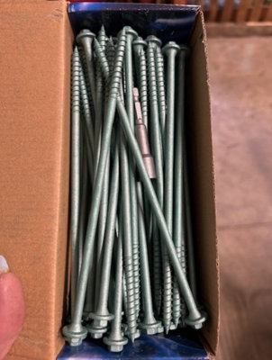 Timber Drive Screws 7.0mm X 200mm Box Of 50 Unifix External Coating Hex Head Timber Fixing Heavy Duty Free Driver Bit Included from B&Q