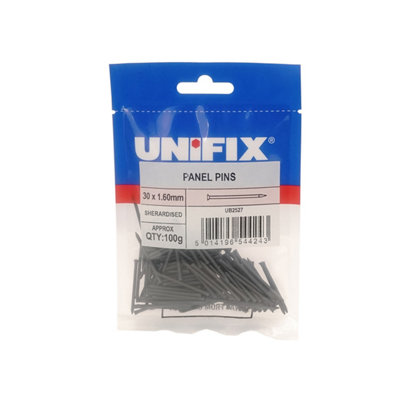 Unifix Sherardised Panel Pins 40 X 1.60mm100G BagBox Of 5 from B&Q