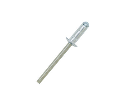 Jrp Riveting Products 4.8 X 12.5mm AluminiumA2 Stainless Steel Dome Head RivetsJrpassdm4812Box Of 500 from B&Q