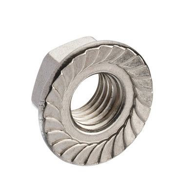 Unifix A2-304 St/st Serrated Flange Nuts M10 X 1.50 from B&Q