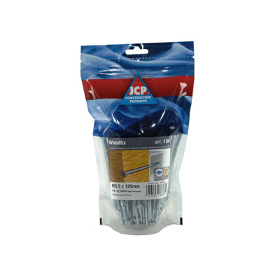 Jcp Fixings Woodfix Self-Drilling Screws Heavy Section X 120Mm - Fjpowfh55120 - Box Of 500 Size 5.5 B&Q