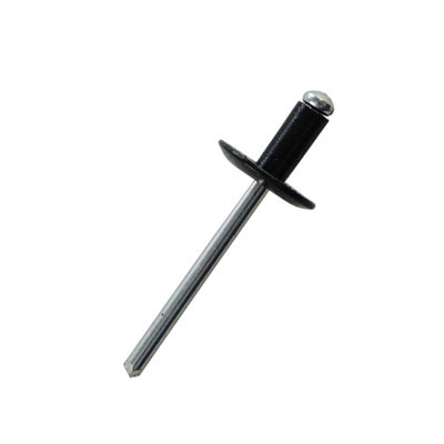 Jrp Riveting Products 4.8 X 20mm Aluminium/steel RivetsBlack Ral 9005Jrpclasl4820/16BlBox Of 200 from B&Q