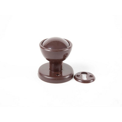 Unifix Plastic Rim And Mortice Door Knob BrownBox Of 10Model 9Kxplasfurn/149 from B&Q