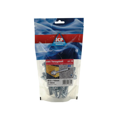 Jcp Fixings Throughbolts BzpM16 X 105Fjpoawa16105Box Of 25 from B&Q