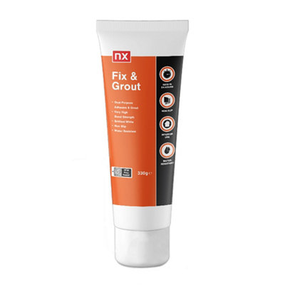 B&Q -  Dual Purpose Fix & Grout Ready Mixed Brilliant White Wall Tile Adhesive & Grout0.33Kg