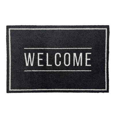 Primeur Plaza Grey Welcome Door Mat75Cm X 50Cm from B&Q