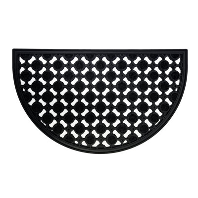 Primeur Black Half Moon Door Mat75Cm X 45Cm from B&Q