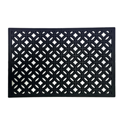 Primeur Black Rectangular Door Mat40Cm X 60Cm from B&Q