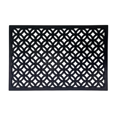 Primeur Black Rectangular Door Mat60Cm X 90Cm from B&Q