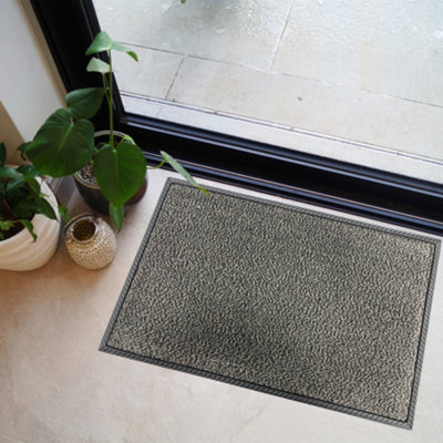 Primeur Grey Rectangular Door Mat40Cm X 60Cm from B&Q
