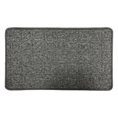 Primeur Grey Geometric Rectangular Door Mat44Cm X 75Cm from B&Q