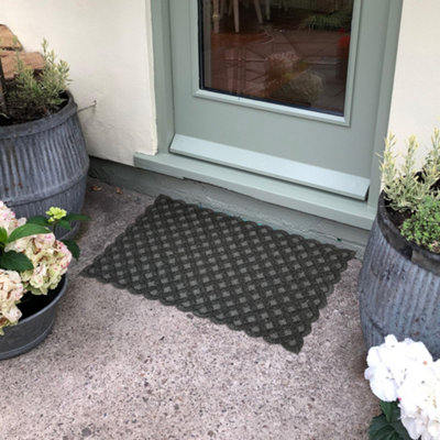 Primeur Black Rectangular Door Mat45Cm X 75Cm from B&Q