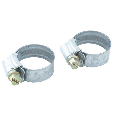 Eliza Tinsley Aluminium Worm Drive 18mm- 25mm Hose ClipPack Of 2 from B&Q