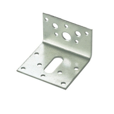 B&Q -  Zinc Effect Galvanised Steel Light Duty Angle Bracket (H)60mm (W)40mm (L)60mmPack Of 20