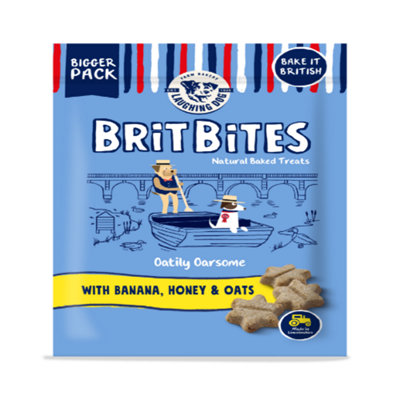 Laughing Dog Brit Bites Banana. Honey & Oats 175G (Pack Of 7) from B&Q