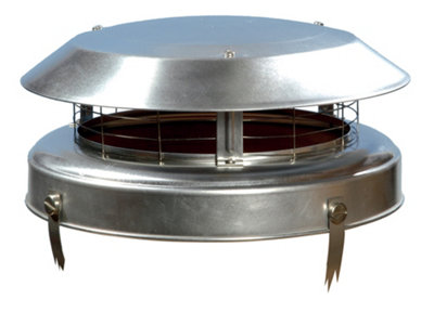 Colt Top 2 Aluminium Strap Fix Anti Downdraught Chimney CowlRain And Birdguard from B&Q