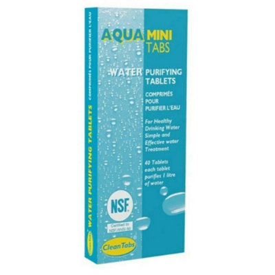 Crusader Clean Tabs Aqua Mini Water Purifying Tablets Pack Of 40