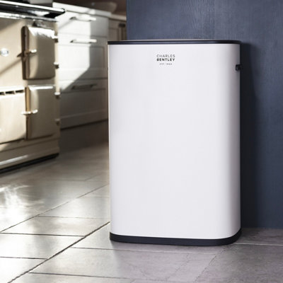 Charles Bentley 55L White Sensor Bin Kitchen Bin Rubbish Bin Waste Sensor Bin from B&Q