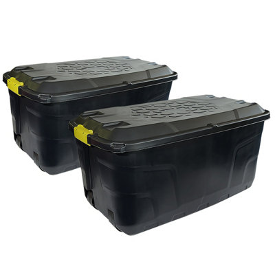 Charles Bentley Black Strata X 145L Heavy Duty Trunk On Wheels Size 2