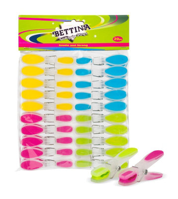 Arix Bettina Soft Grip Clothes Pegs (20 Pieces Per Pack) from B&Q