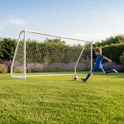 Charles Bentley Kids 10Ftx6Ft White Portable Football Goal from B&Q