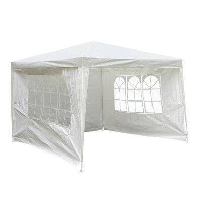 Charles Bentley White X Gazebo/Tent Awning Wedding/Party Tent Showerproof 3M