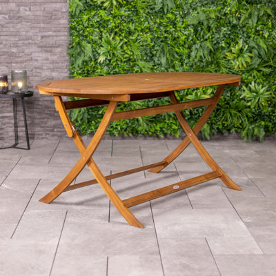Charles Bentley Fsc Wooden Furniture Oval Table from B&Q