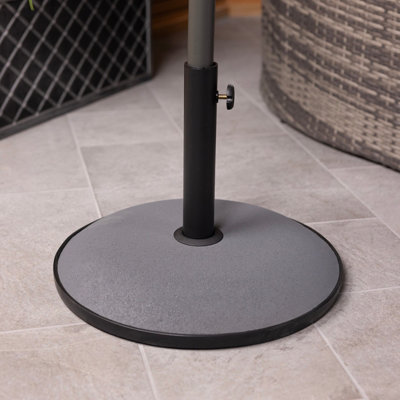 Charles Bentley 15Kg Round Concrete Parasol Base Umbrella Stand In Grey from B&Q