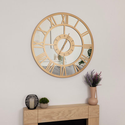 Charles Bentley Coniston Indoor Outdoor Mirrored Skeleton Wall Clock 80Cm from B&Q