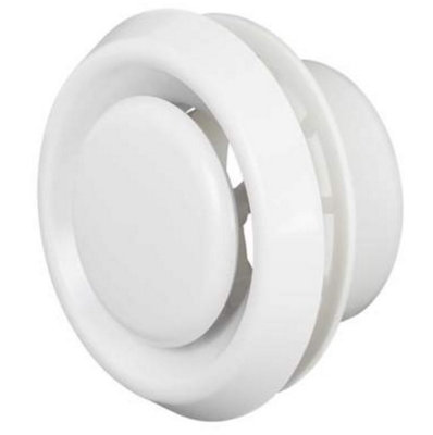 National Ventilation Adjustable Air ValveRound White For 4" Duct from B&Q