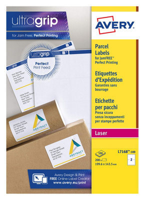 Avery L7168-100 Parcel Labels 100 sheets - 2 Labels per Sheet - Image 6