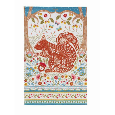 Ulster Weavers Woodland Squirrel Animal Print 100% Cotton Tea Towel from B&Q