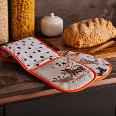 B&Q -  Dog Days Animal Print  Double Oven Glove