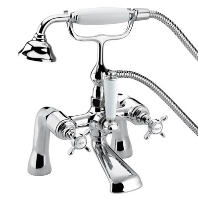 Bristan 1901 Traditional Chrome Edwardian Bath Shower Mixer Tap N Bsm C Cd from B&Q