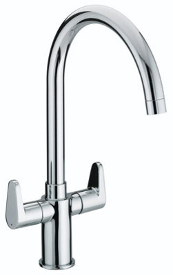 Bristan Quest Chrome Easyfit Kitchen Sink Mixer Tap + Easy Fit Base from B&Q