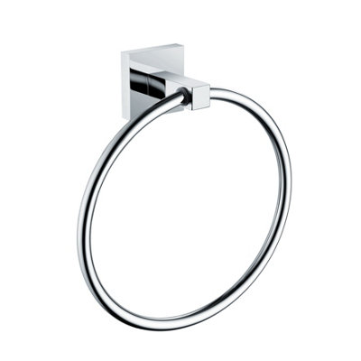 Bristan Sq Ring C Square Towel Ring Brass Chrome Plated from B&Q