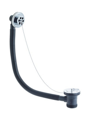 Bristan Chrome Traditional Slotted Bath Waste With Abs Plug And Overflow | | Brass | 70Mm X 600Mm X 70Mm - Image 5