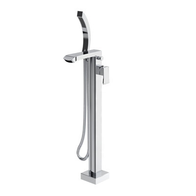 Bristan Descent Freestanding Bath Shower Mixer Chrome + Shower Head