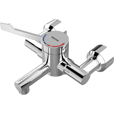 B&Q -  H64 Thermostatic Wall Mounted Hospital Tmv3 Basin Mixer Tap Nhs D08 Htm