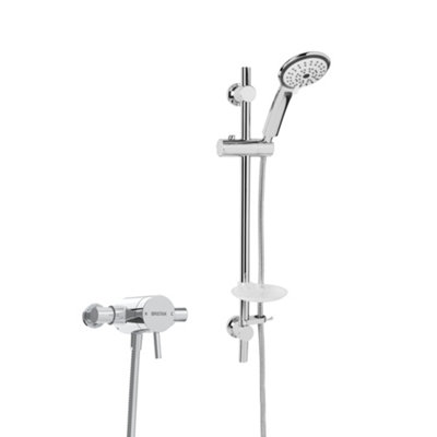 Bristan Prism Exposed Sequential Shower Mixer Chrome + Kit Pm2 Sqshxar C from B&Q