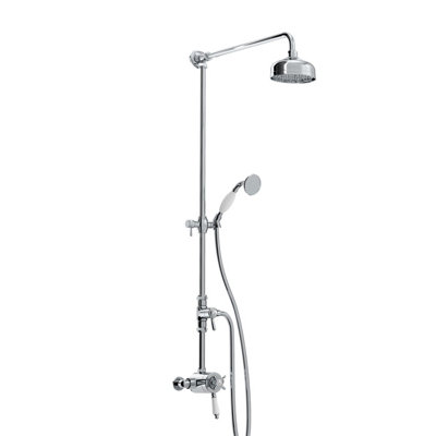 Bristan 1901 Exposed Concentric Chrome Shower Valve Diverter And Rigid Riser Kit from B&Q
