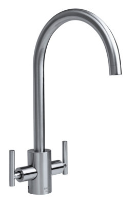 B&Q -  Artisan Easyfit Sink Mixer Brushed Nickel Kitchen Sink Tap