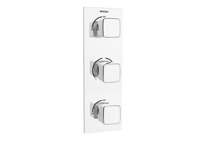 Bristan Cob Shc3Stp C Cobalt Thermostatic Recessed Dual Control Shower Valve With Integral Twin Stopcocks Chrome from B&Q