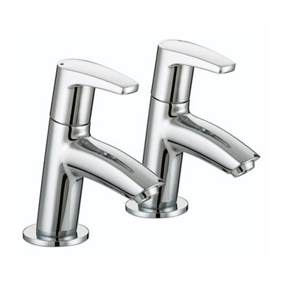 Bristan Divine Chrome Effect Contemporary Basin Pillar Tap from B&Q