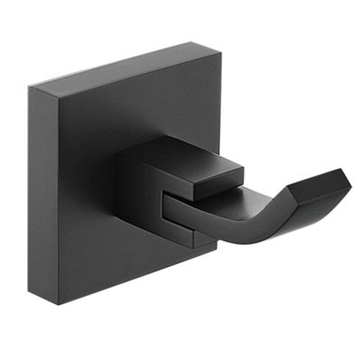 Bristan Sq Hook Blk Square Hook Brass Black from B&Q