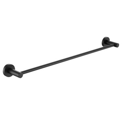 Bristan Rd Rail Blk Round Towel Rail Brass Black from B&Q