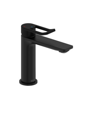 Bristan Saffron Eco Start Basin Mixer With Clicker Waste Black from B&Q