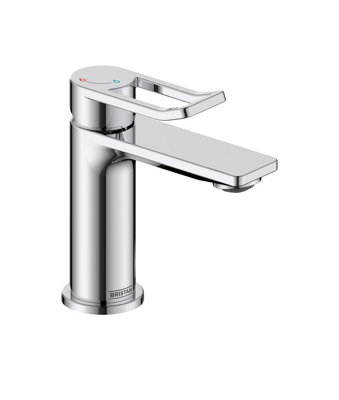 Bristan Saffron Eco Start Small Basin Mixer With Clicker Waste from B&Q