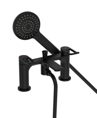 Bristan Saffron Bath Shower Mixer Black from B&Q
